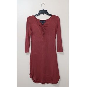 Laced Up Long Sleeve Dress